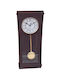 ForHome Ceas de Perete Lemn Cu pendul Maro 27x14cm