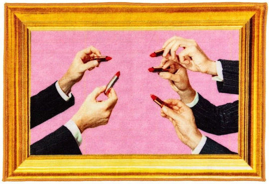Seletti Входен Килим Lipstick Розов 60x90см Розов
