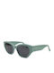 The Glass of Brixton Women's Sunglasses with Green Plastic Frame and Gray Lens