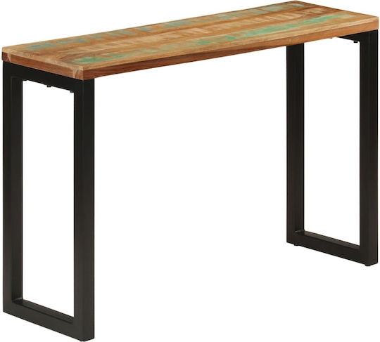 Console Table of Solid Wood & Metal Colorful L110xW35xH75cm
