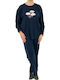 Fawn Winter Damen Pyjama-Set Blue