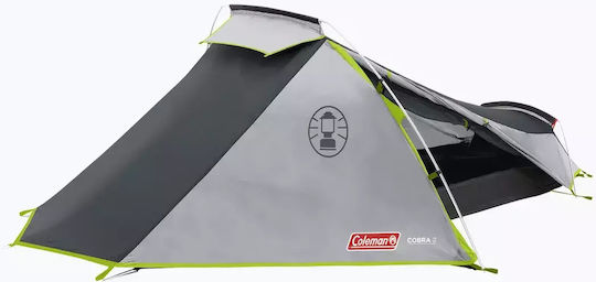 Coleman Cobra 2 Camping Tent Mountaineering Grey with Double Cloth 4 Seasons for 2 People Waterproof 3000mm 190x270x100cm