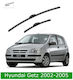 Front Wiper Blade Set Hyundai Getz 2002-2005 550mm 340mm Bosch Aerotwin 3398000104 22" & 14" 2 Pieces