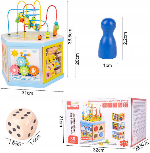 Activity Cube made of Wood for 36++ Months