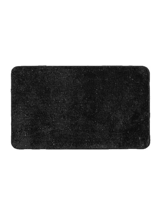 Douceur d'Intérieur Bath Mat Metropolis Black Velvet-Black Metal 45x75cm