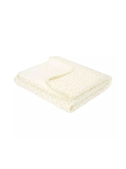Little Dutch Blanket Cot Blueberry Leaves Beige...