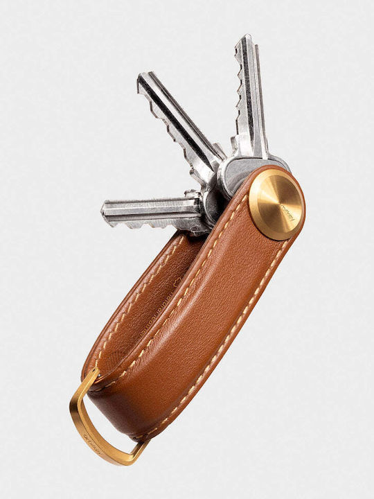 Orbitkey Μπρελόκ Organiser Δερμάτινο Καφέ
