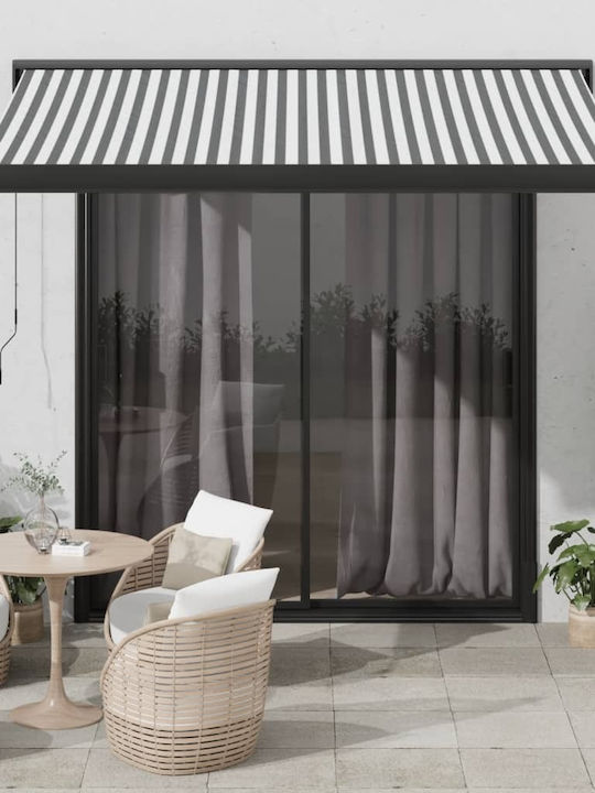 vidaXL Τέντα Βεράντας με Led Γκρι 3x2.5m