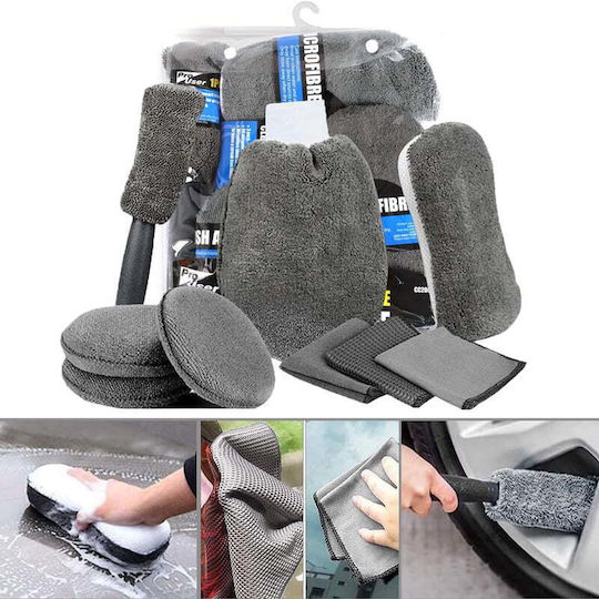 Σετ Καθαρισμού Αυτοκινήτου Microfiber 9τμχ Pro User Car Cleaning Kit 073014