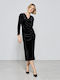 Women's Blouse Velvet Black