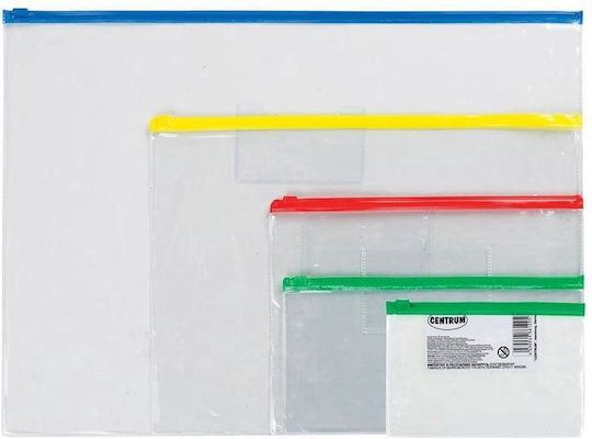 Centrum Ordner Transparent mit Reißverschluss für Papier A5