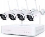 Foscam Surveillance System Cameras IP 1080p with Recorder NVR