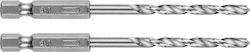 Graphite Set of 2 Drills with Hexagonal Shank f...