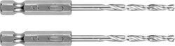 Graphite Set of 2 Drills with Hexagonal Shank f...