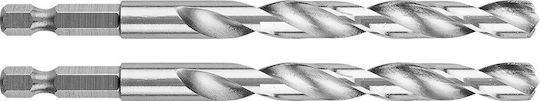 Graphite Σετ 2 Τρυπάνια με Εξάγωνο Στέλεχος για Μέταλλο