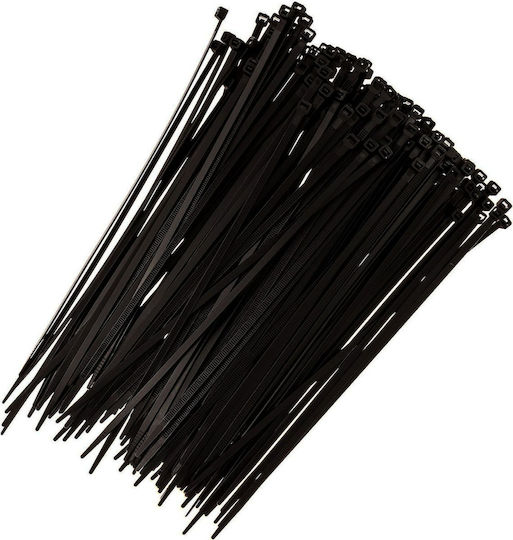 Mozos Pack of 100pcs Black Plastic Cable Ties 6296228