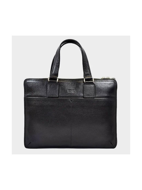 Bond Leather Men's Briefcase Black