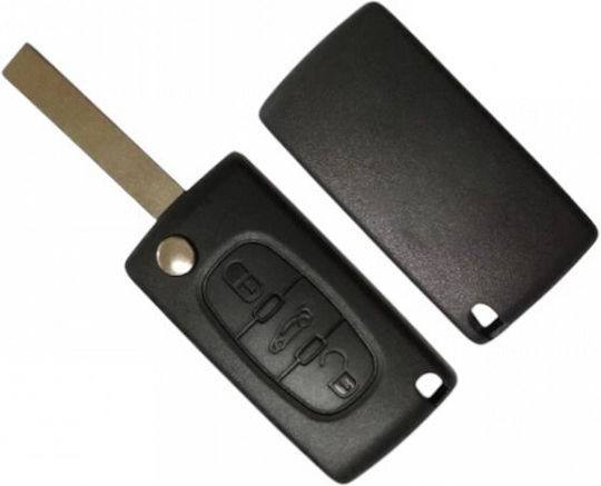 Carcasă cheie auto cu lamă Pliabil cu 3 butoane Tip pentru Fiat
