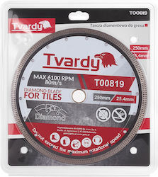 Диамантен диск за порцелан 250 X 10 X 25.4 мм монтажен отвор 25.4 мм Tvardy T00819