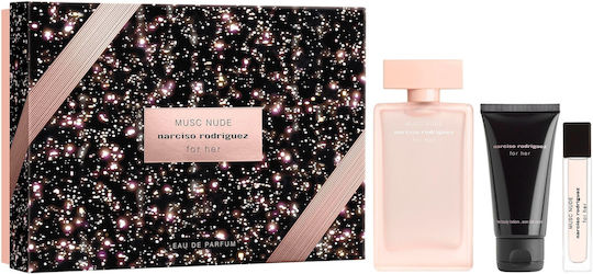 Narciso Rodriguez Musc Nude For Her Women's Set with Body Lotion 3pcs