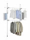 Wenko Floor Garment Rack made of Metal Telescopic Black