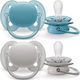 Philips Ultra Soft Pacifiers Silicone Blue-Grey...