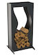 Vivatechnix Lemn Raft Depozitare lemne 110x55x23cm Gri
