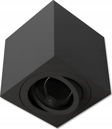Lvt Light fixture Single Spot with Socket GU10 in Black Color