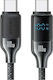 Usams Flaches / Geflochtenes USB 2.0 Kabel USB-C männlich - USB-C 100W PD Schwarz 1,2m SJ742USB01