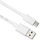PremiumCord USB 3.0 Cable USB-C male - USB-A 60W Λευκό 3m