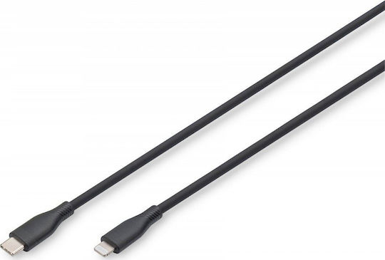 Digitus USB-C to Lightning Cable 60W Μαύρο 1m
