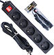Keltin Power Strip 5 Positions with Switch and Cable 3m