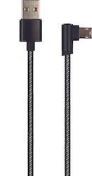 2GO Micro-usb Regular USB 2.0 σε micro USB 1m Μαύρο