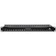 Organizer Qoltec Stahl Kabelmanagement Rackschrank 19" 24 Ports 1U Schwarz 14133156 5901878545141