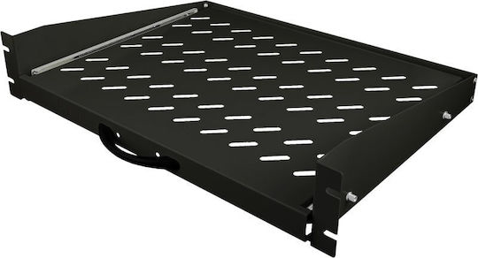 Сгъваема полица Alantec 19" 2U Дълбочина 350мм Черна 4 монтажни точки 13984564 5904204405607