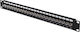 Panel Τηλεφωνικό Patch Panel για Rack 1U 19" 24 Θυρών Μαύρο