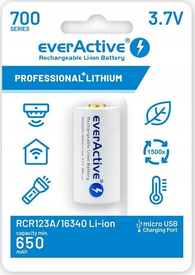 everActive Επαναφορτιζόμενη Μπαταρία 16340 Li-ion 700mAh 3.7V 1τμχ