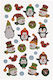 Out of the Blue Christmas Stickers Penguins 14x25cm Penguins