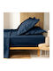 Douceur d'Intérieur Sheet Double with Elastic 140x190cm. Biolina Navy Blue
