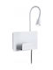 Lamp Wall Socket with Integrated LED and Warm White Light