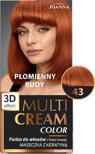 Joanna Multi Creme Color Vopsea De Păr Flaming Red 43