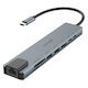 Araree AM81 USB-C Stație de andocare cu 4K PD Ethernet Gri