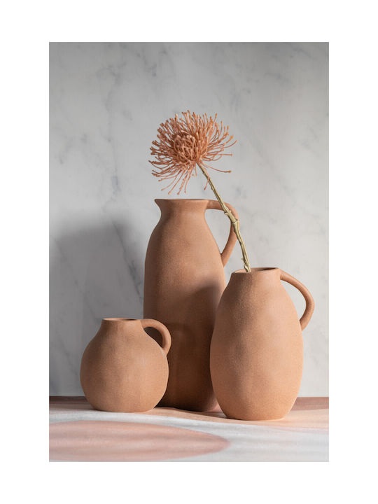 J-Line Διακοσμητικό Βάζο Κεραμικό Καφέ Φ15xΥ36cm