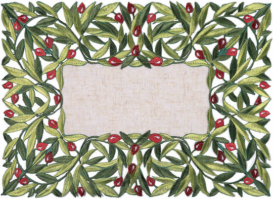 Silk Fashion Platzdeckchen Rot 50x35cm 1Stück