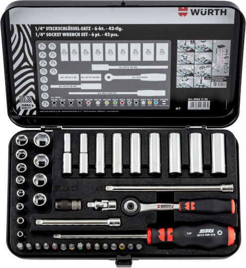 Wurth Set Ratchet 1\4" 42pcs