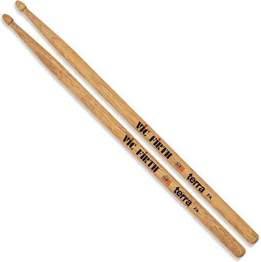 Vic Firth Hickory Μπαγκέτες Ντραμς Series 7A σε Πορτοκαλί Χρώμα