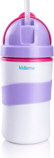 Kidsme Kids Water Bottle Thermos Silicone with Straw 300ml