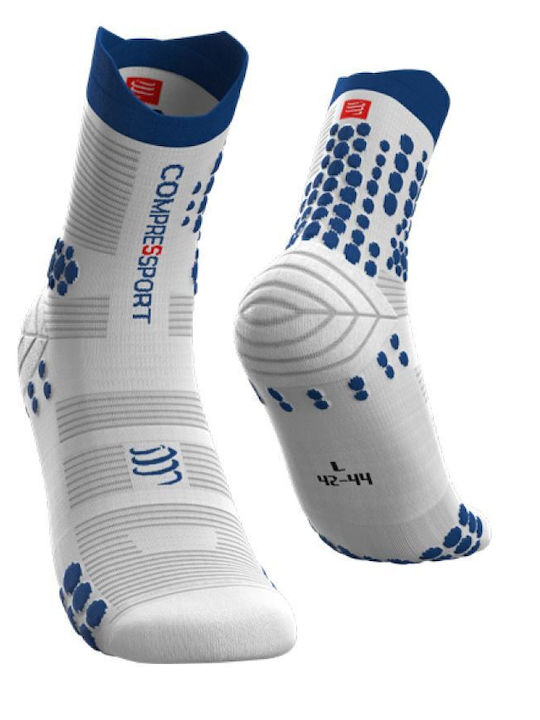 Compressport V3 Trail Laufsocken Weiß 1 Paar