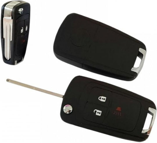 Chevrolet Key Shell Folding 3 Buttons Blade Dwo4