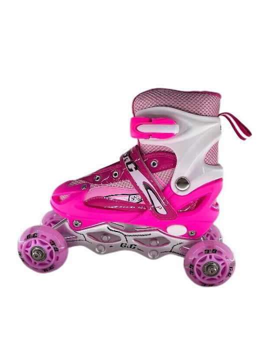 GC Inline Αυξομειούμενα Rollers Ροζ 3 σε 1 Παιδικά